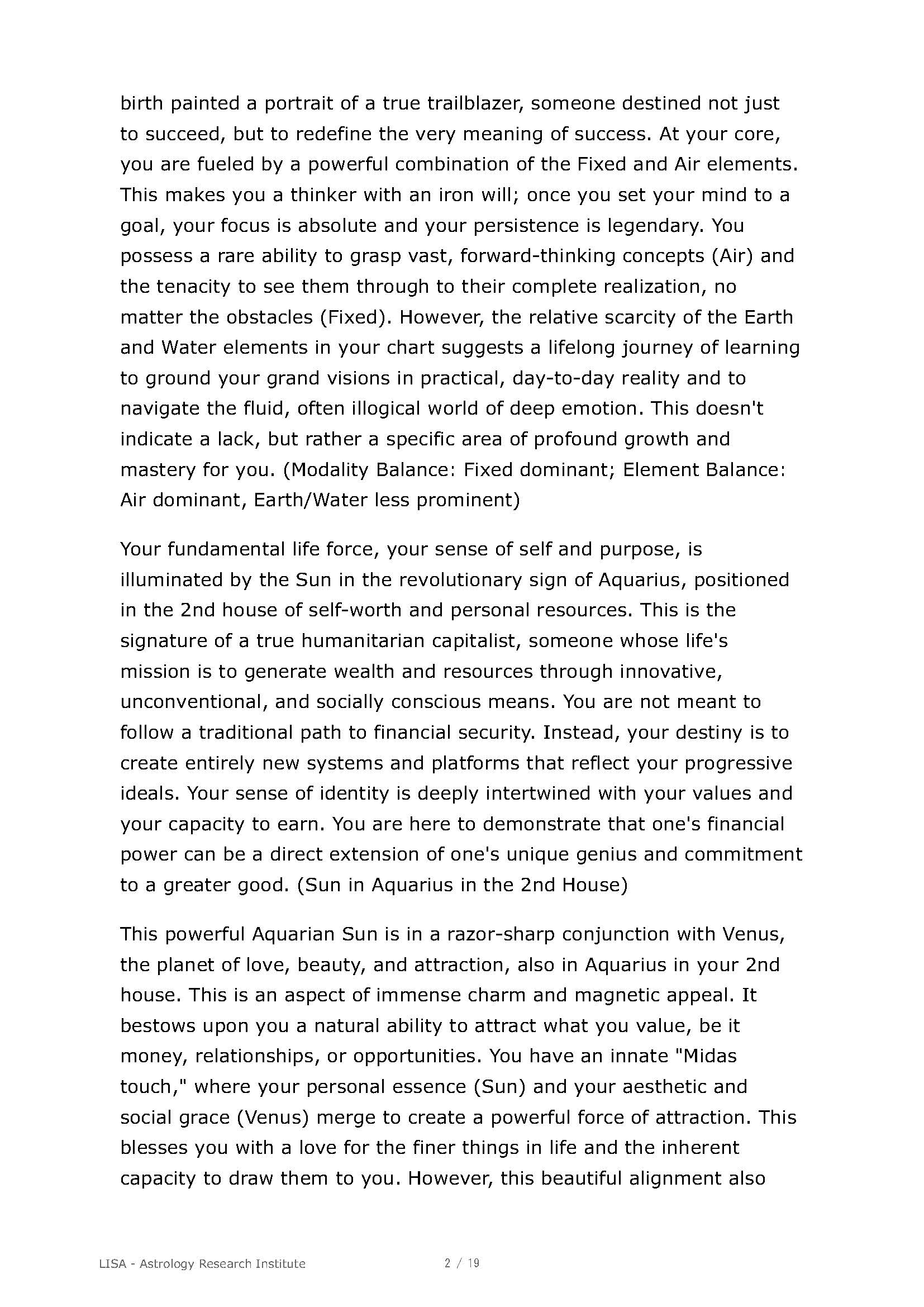 Money Reading Sample 2